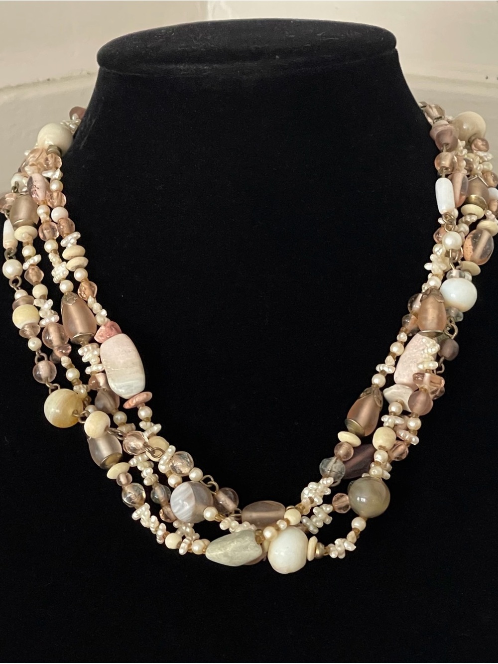 Casual Corner Vintage multi strands necklace.
